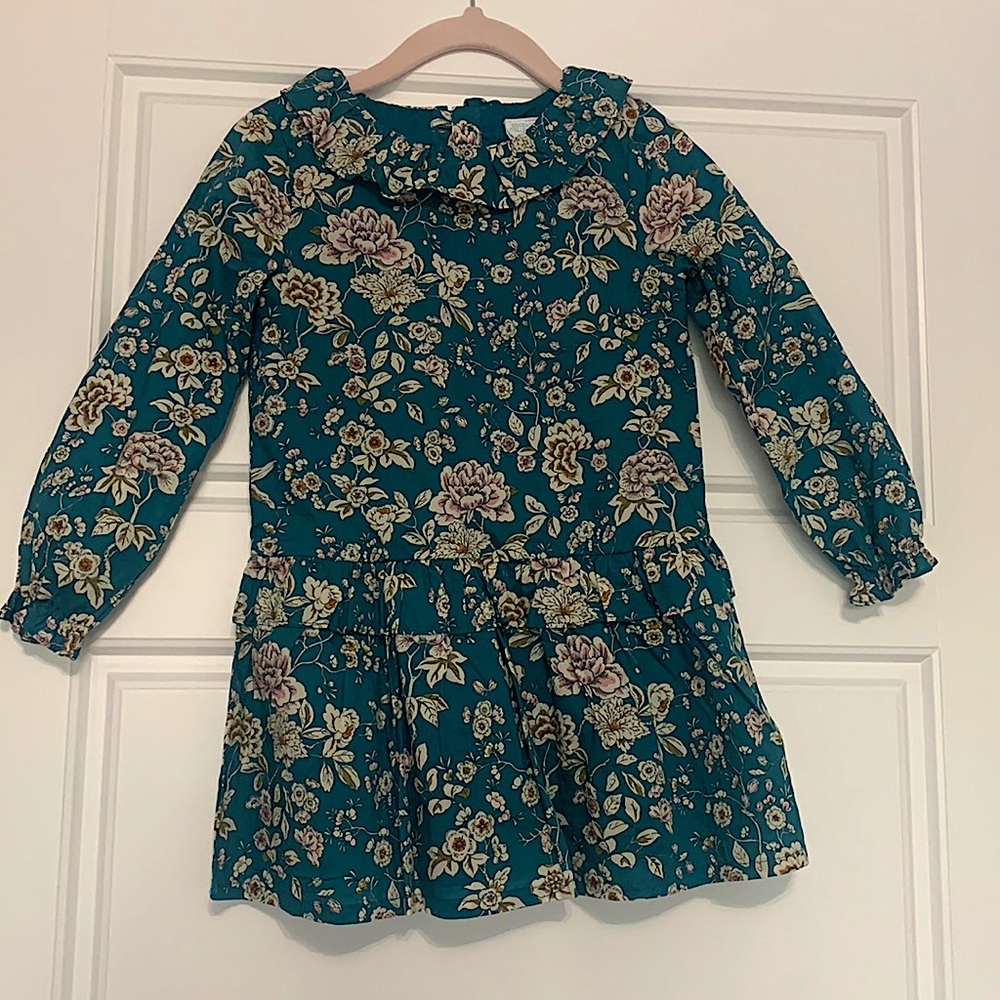 Edgehill collection 2T floral teal wood dress
